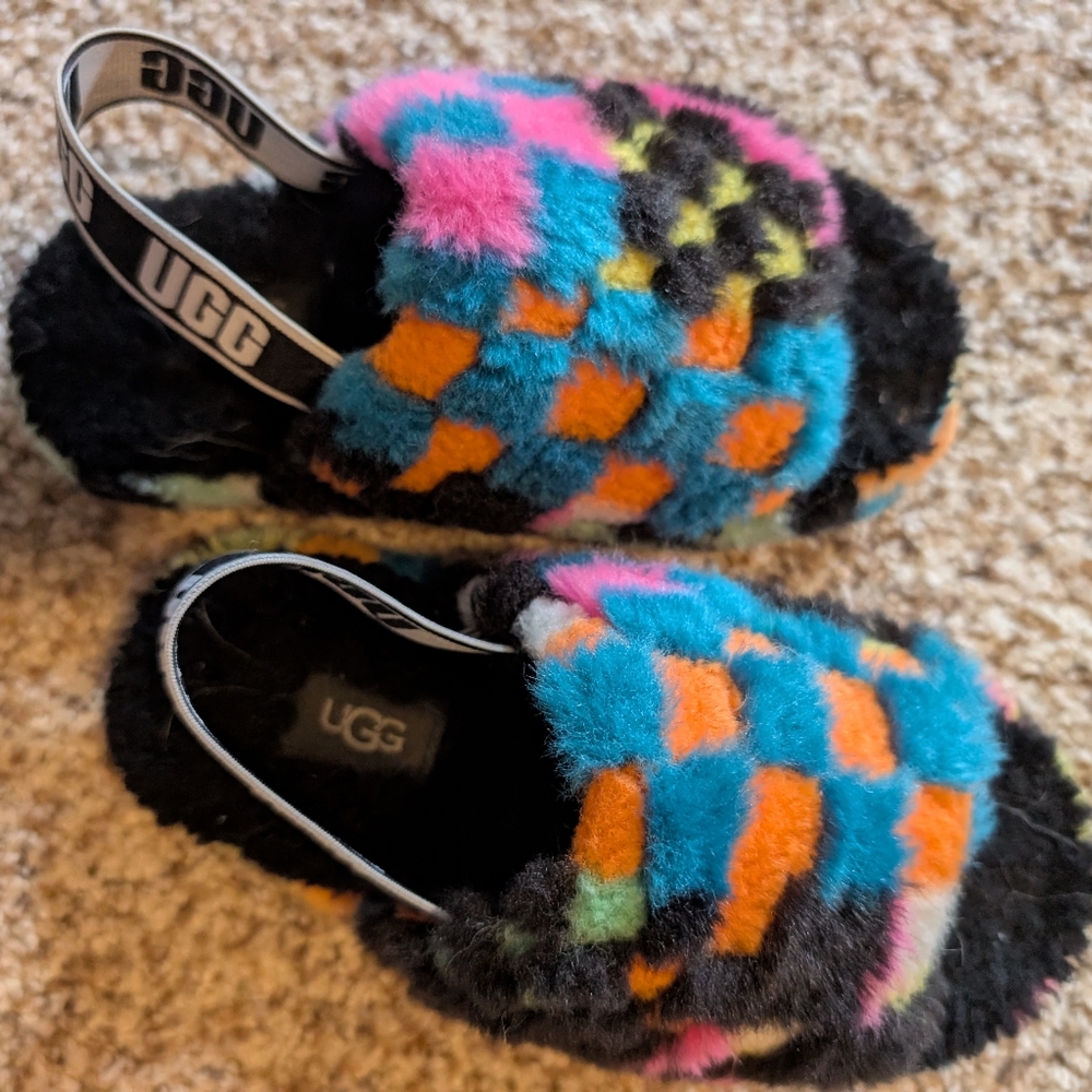 Multicolor Kids Ugg Slippers Size 1